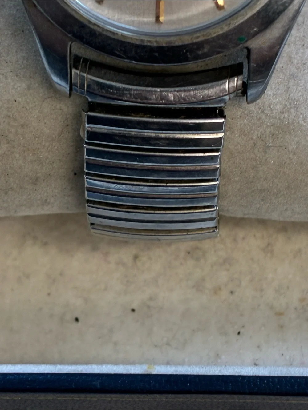 Gubelin Vintage Stainless Steel Wristwatch with Gold Accents